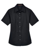 Ladies' Easy Blend™ Short-Sleeve Twill Shirt with Stain-Release