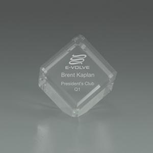 Cube Shaped Award Medium - 3.25 " x 3.25 "
