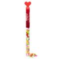 Heart Topper Candy Tube With Rainbow Hearts Candy