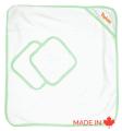 80% Cotton / 20% Polyester Hooded Towel And Washcloth Set