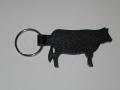 Bonded Leather Cow Shaped Animal Collection Key Chain