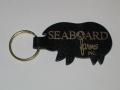 Bonded Leather Pig Shaped Animal Collection Key Chain