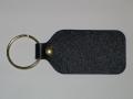 Small Rectangle Bonded Leather Riveted Key Tag (1 1/2"x3" )