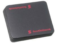 Set of 4 Square Bonded Leather Coasters