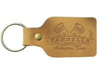 Nubuck Leather Large Rectangle Riveted Key Tags (1 3/4"x3")