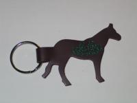Bonded Leather Horse Shaped Animal Collection Key Chain