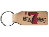 Large Rectangle Natural Leather Glued 2 Sided Key Tags (1 1/2"x3 5/8")