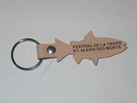 Bonded Leather Fish Shaped Animal Collection Key Chain