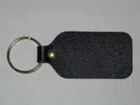 Small Rectangle Bonded Leather Riveted Key Tag (1 1/2"x3" )
