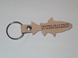 Bonded Leather Fish Shaped Animal Collection Key Chain