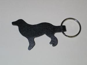 Bonded Leather Dog Shaped Animal Collection Key Chain