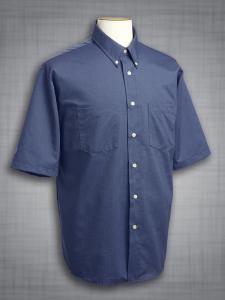 Men's Short Sleeve Two-Pocket Classic Oxford in French Blue