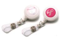 Breast Cancer Awareness Plastic Badge Reel w/ Next Day Service