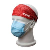 Sublimated Headband with Button to Hold a Mask