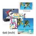 CLOTH IN POUCH 6x6 Lens Cleaning - 4 Colors Process Printing Cloth