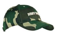 Cotton Twill Cap With Camouflage Print