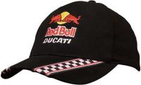 Brushed Heavy Cotton Cap With Racing Ribbon On Peak & Closure