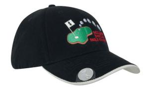 Brushed Heavy Cotton Cap with Magnetic Ball Marker on Peak