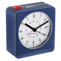 Classic Silent Sweep Alarm Clock with Auto Night Light - Blue