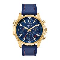 Men's Marine Star Collection 6 Hand Chrono Blue with Gold Tone Accents