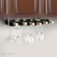 Final Touch Under Cabinet 6 Bottle Wine / Glass Rack
