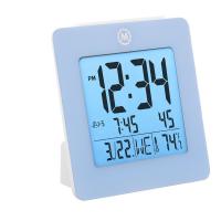 Digital Alarm Clock with Day - Date - Temperature and Backlight - Blue