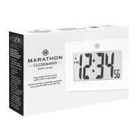 9 In. Large Digital Frame Clock with 3.25 in Digits - White
