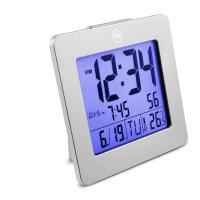 Digital Alarm Clock with Day - Date - Temperature and Backlight - Graphite Grey