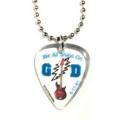 Guitar Pick Ball Chain (Single Dome Thickness)