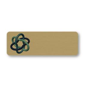 Stickpin Write-On P-Touch Plastic Name Badge - 3" x 1"