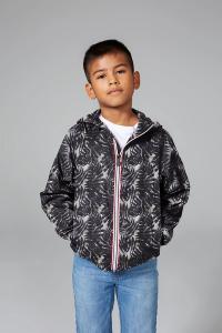 O8 Lifestyle Full Zip Printed Packable Jacket Palm Print