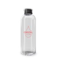 Crystal clear 1000 ml / 34 oz borosilicate glass bottle