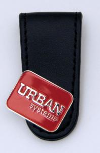LEATHER LOOK POCKET CLIP with Enamelled Marker
