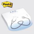 Post-it® Custom Printed Angle Note Pads &mdash; Rounded 4 x 3-3/4 &nbsp; Rounded - 100-sheets / 3 & 4 Color