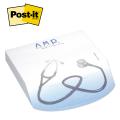 Post-it® Custom Printed Angle Note Pads &mdash; Rounded 4 x 3-3/4 &nbsp; Rounded - 100-sheets / 1 Color