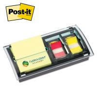 Post-it® Custom Printed DS100 Note and Flag Dispenser - One Size / 4 color process on dispenser top (one side of opening)