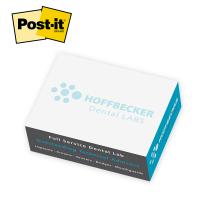 Post-it® Custom Printed Rectangle Notes Cube 3" x 4" x 1-3/8" - Half Cube / 1 spot color, 2 designs side print