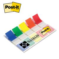 Post-it® Custom Printed 5-Flag Set / PROMO - 4-color process - Black ink recommended