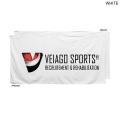 Plush and Soft White Velour Terry Cotton Blend Shower Towel, 24x48, Sublimated Full color logo