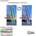 72Hr Fast Ship - Replacement Flag for 13' Medium Feather Flag Kit, Full Color Graphics One Side