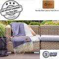 48 Hr Quick Ship - Denim Beachy Cottage Blanket, 50x60, with Lasered logo patch, NO SETUP CHARGE
