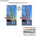 Replacement Flag for 13' Medium Feather Flag Kit, Full Color Graphics One Side