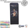 48Hr Quick Ship - Replacement Full Color Graphics Double Sided for 3'W x 96"H EuroFit Straight Wall