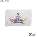 48Hr Quick Ship - Plush and Soft Velour Terry Cotton Blend White Beach Towel, 35x60, Sublimated
