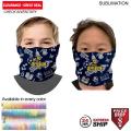 24 Hr Express Ship - Sublimated Tubular YOUTH Neck Gaiter Facemasks (In stock, Fast production)
