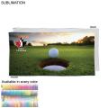 Golf Caddie Towel Extra Large in Plush Velour Terry , 24"x48", Sublimated Edge to Edge 1 side