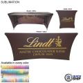 48 Hr Quick Ship - Sublimated Stretch Curved Fit Table Throw for 6ft table, 3 sided, Open Back