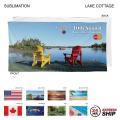 24 Hr Express Ship - Stock Design Sublimated Plush and Soft Velour Terry Beach Towel, 30x60