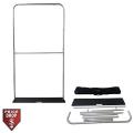 4'W x 90"H EuroFit Banner Hardware Only, Frame with Steel Base and Carry Case. Graphics not included