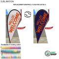 72Hr Fast Ship - Replacement Flag for 9' Small Tear Drop Flag Kit, Full Color Graphics One Side